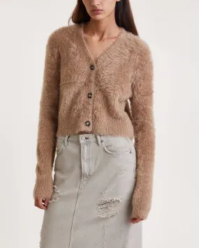 Acne Studios   Cardigan Fluffy V-Neck Camel 